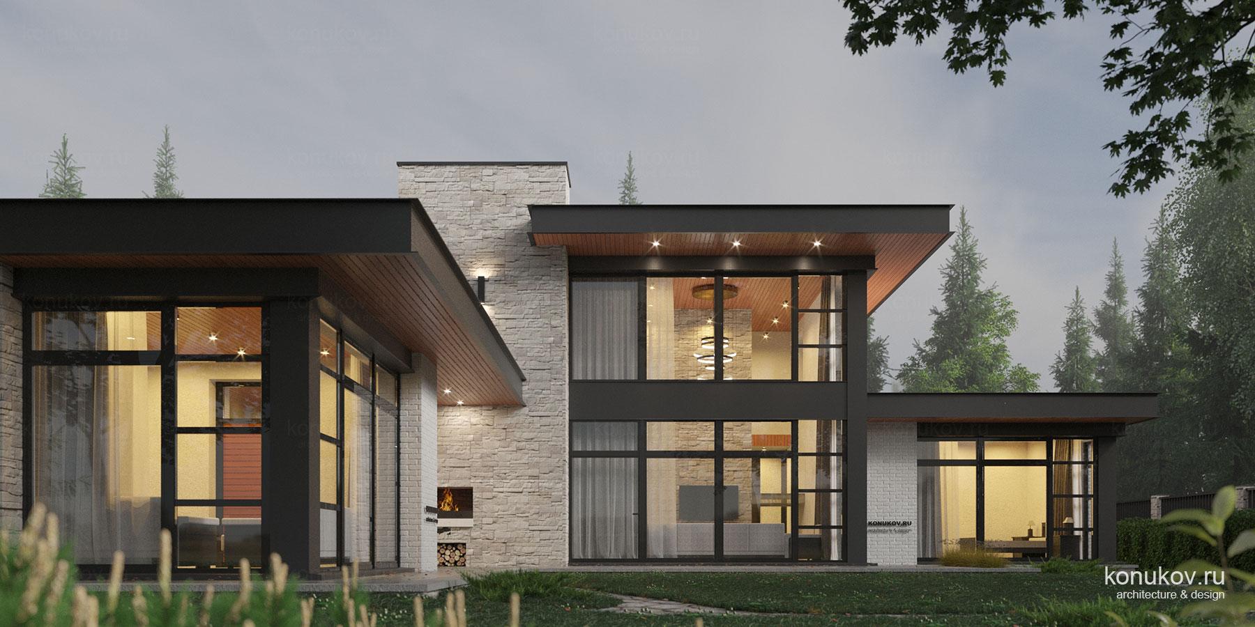 Новый дом на участке с существующим гаражом