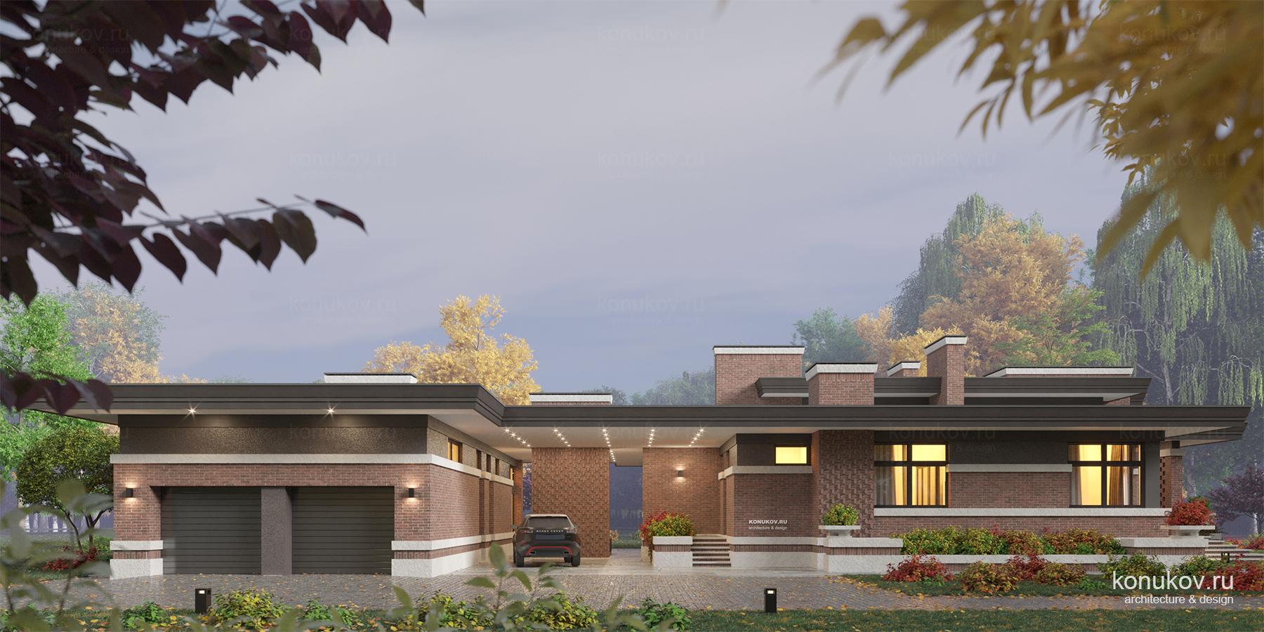 Дом Сергея Кукушкина, с плоской кровлей