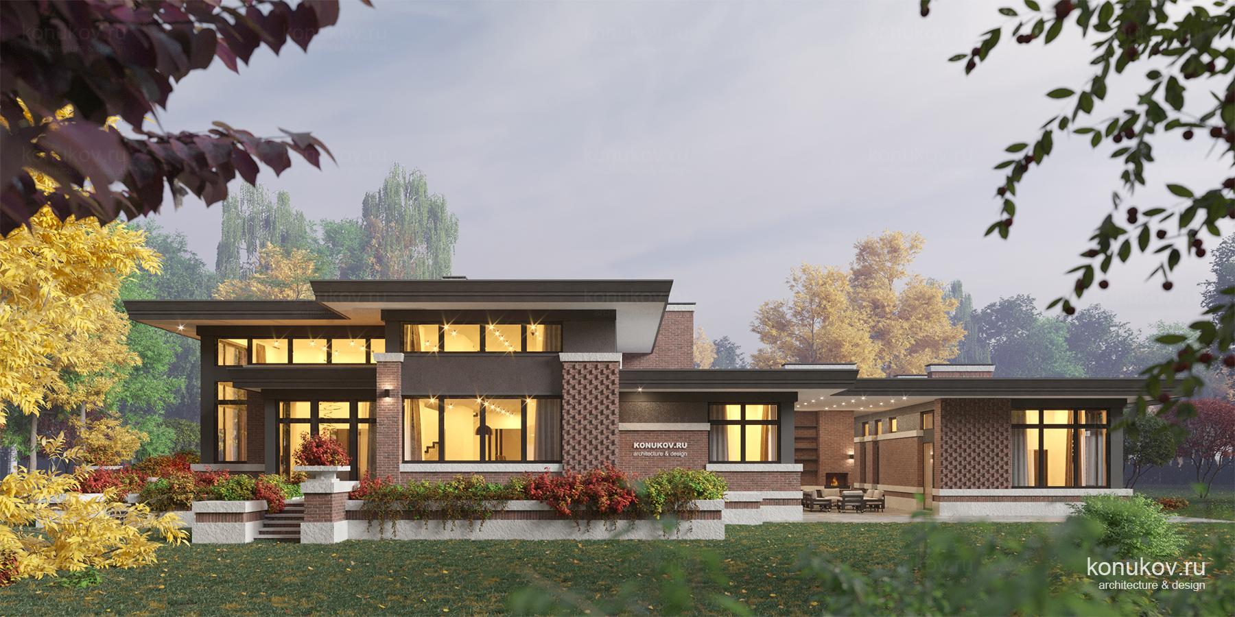 Дом Сергея Кукушкина, с плоской кровлей