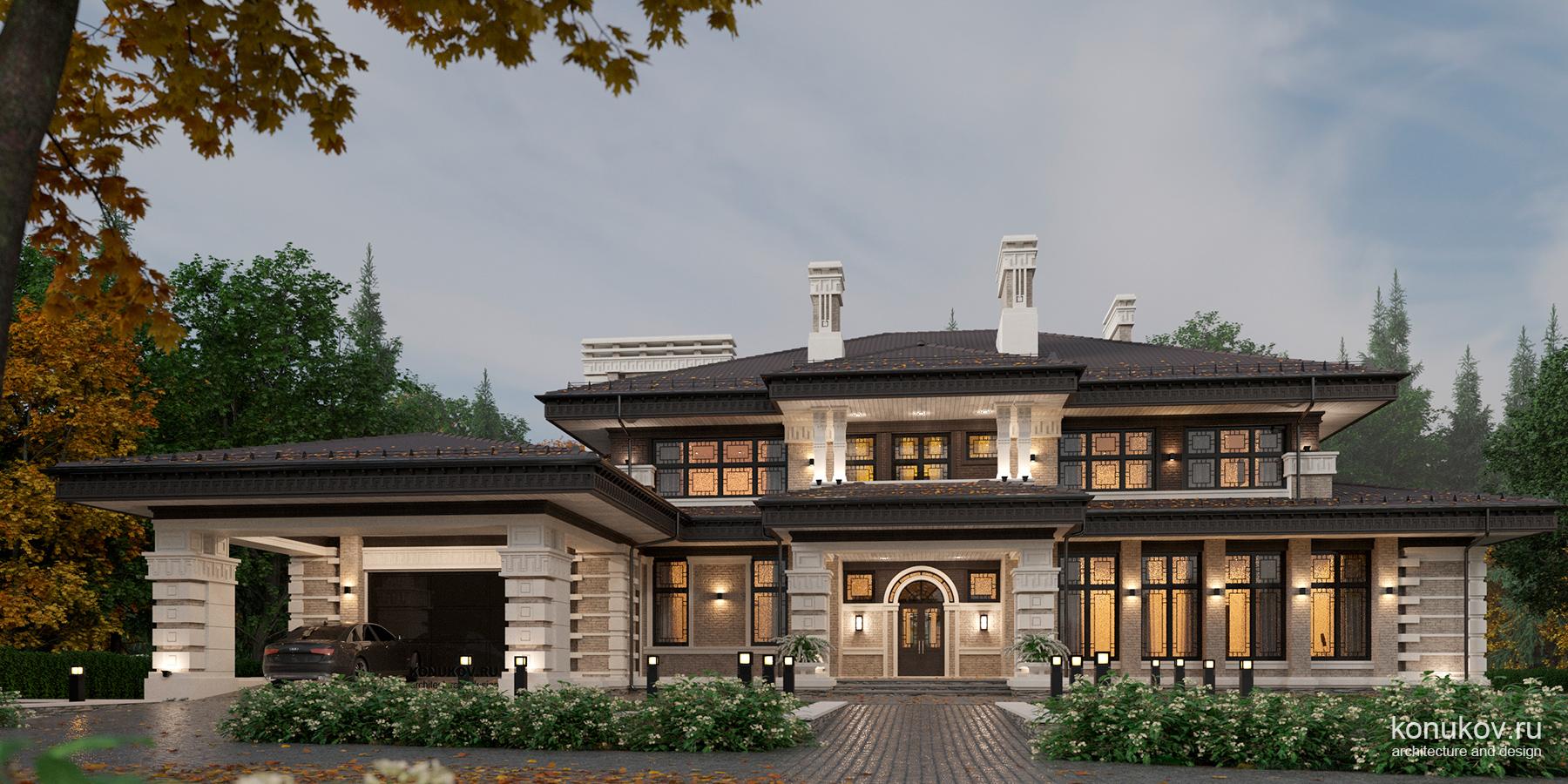 Дом в стиле Райта в Подмосковном поселке