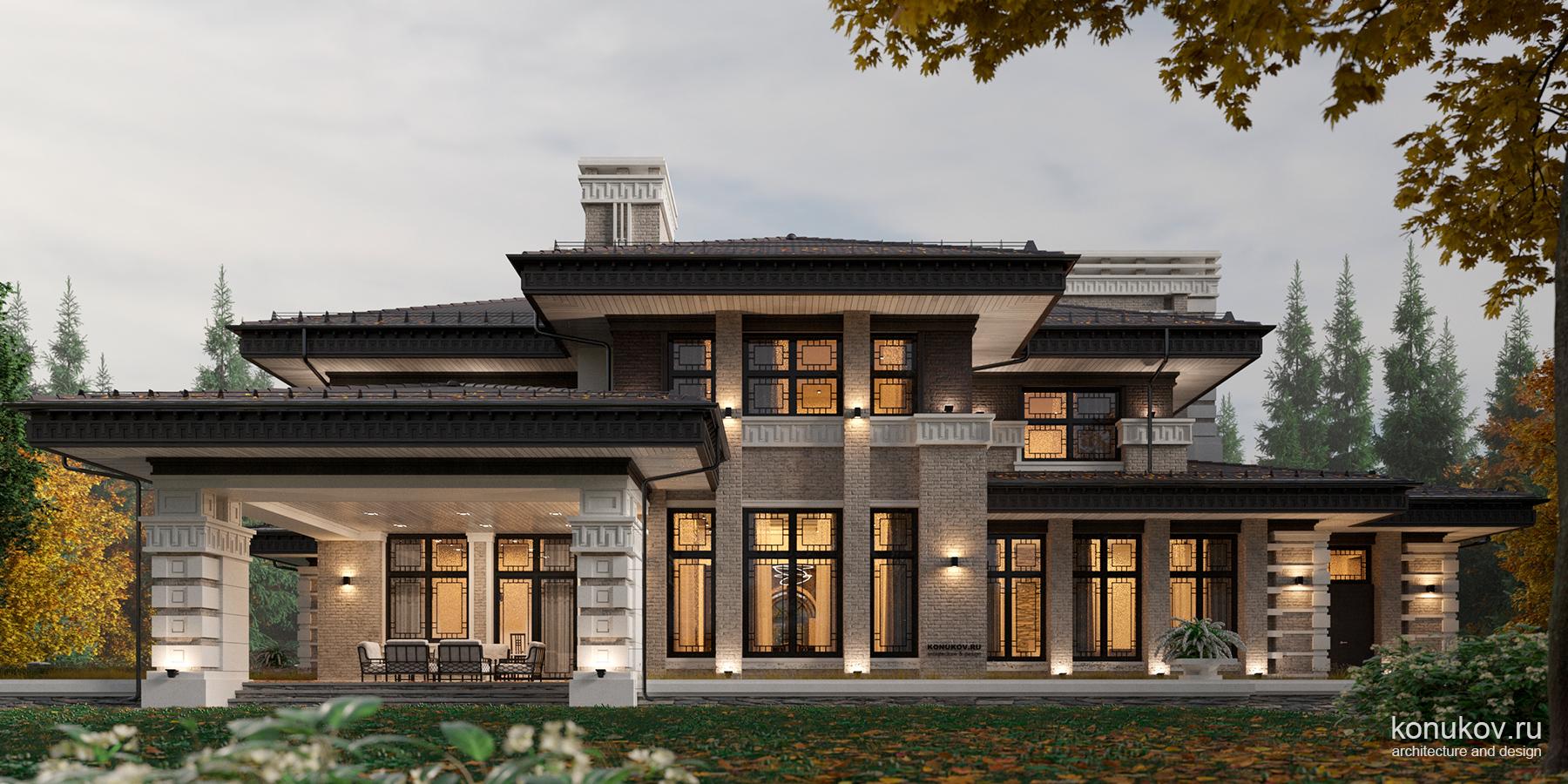 Дом в стиле Райта в Подмосковном поселке