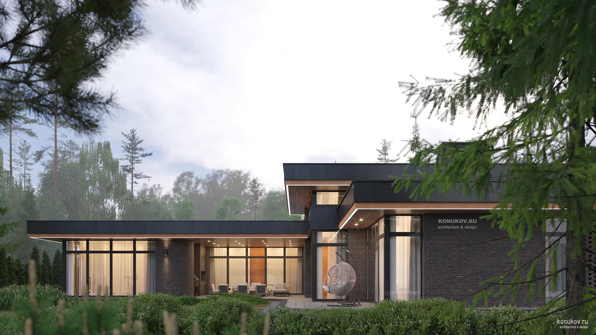 Небольшой дом со спортзалом и сауной