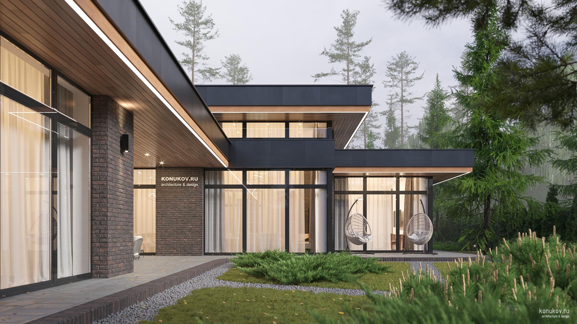 Небольшой дом со спортзалом и сауной