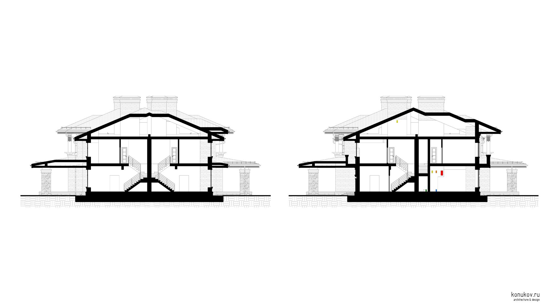 Разрез 2-2 и 3-3