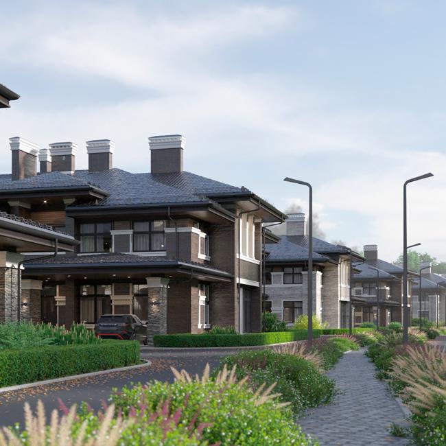 Блокированные дома. Генплан и таунхаусы на Новой Риге