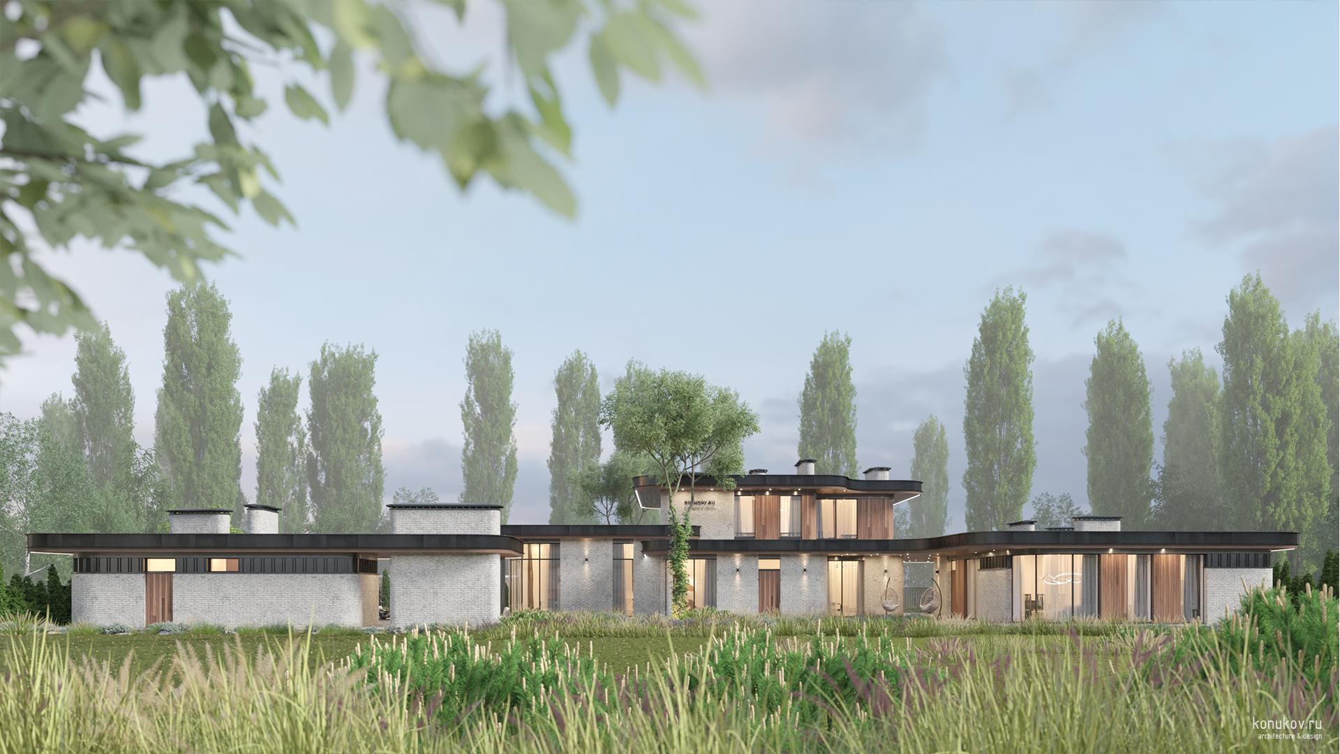 Комплексное освоение участка. 2 этажный дом, гостевой дом, cпа и бассейн