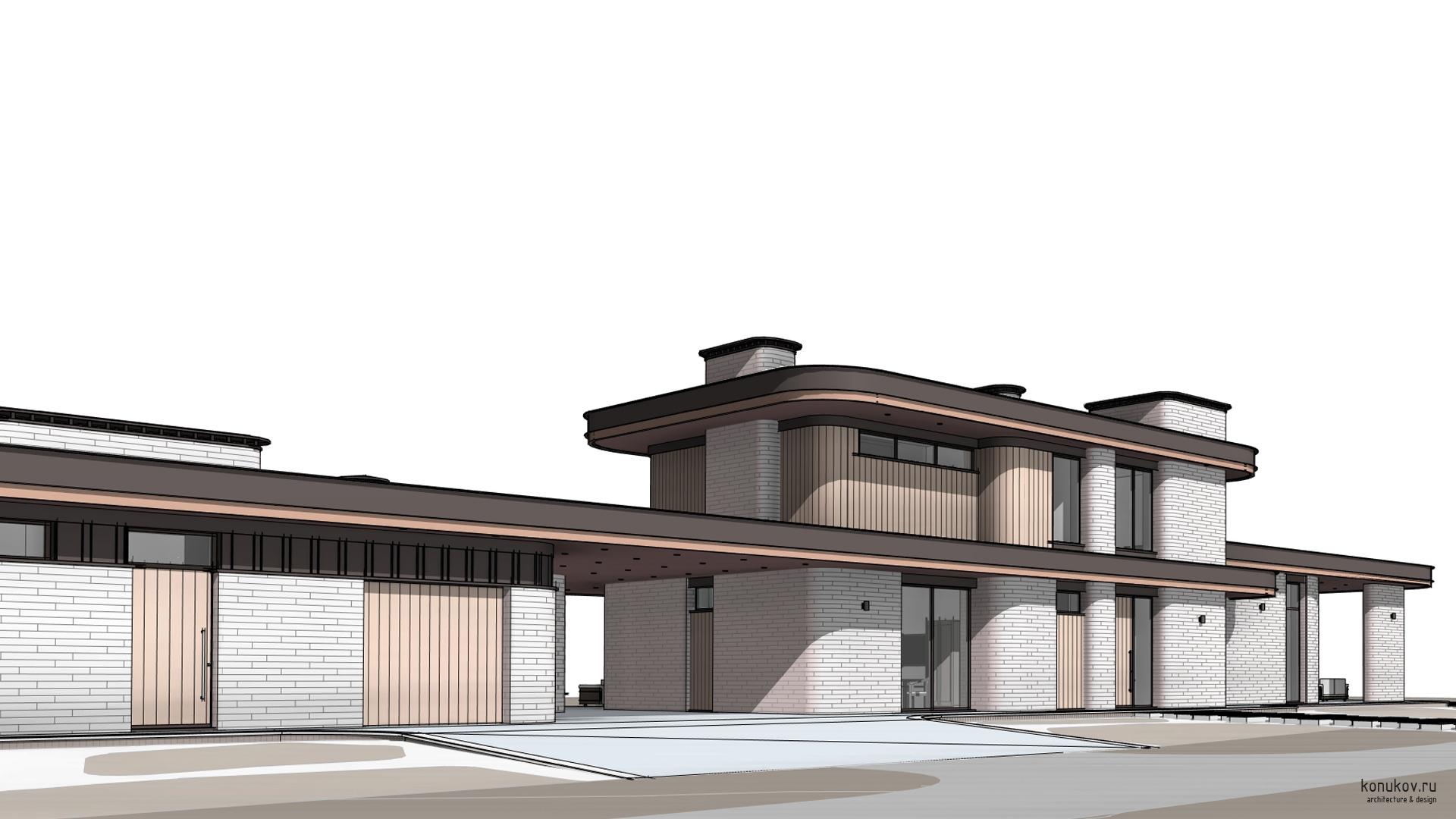 Комплексное освоение участка. 2 этажный дом, гостевой дом, cпа и бассейн