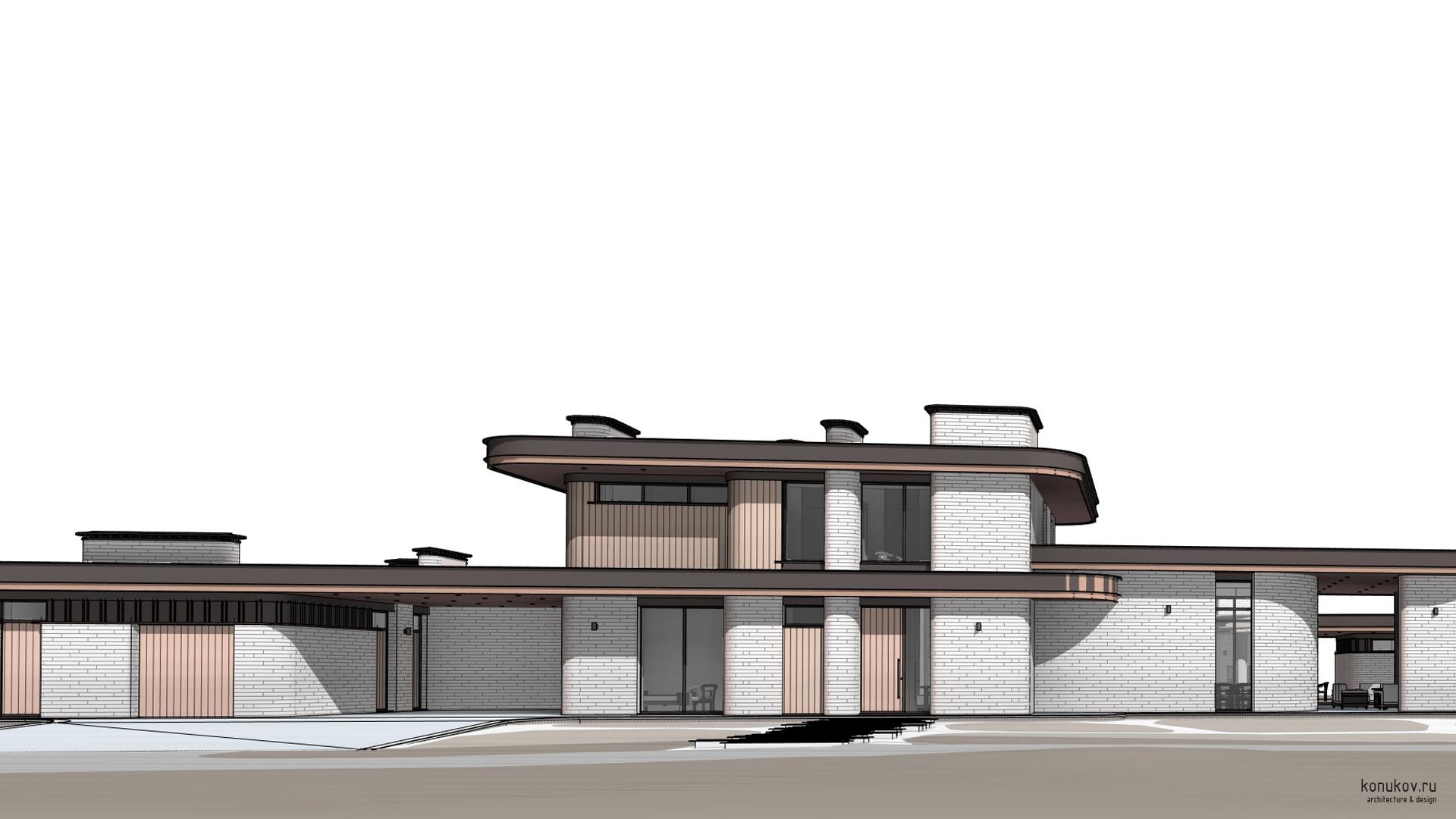 Комплексное освоение участка. 2 этажный дом, гостевой дом, cпа и бассейн