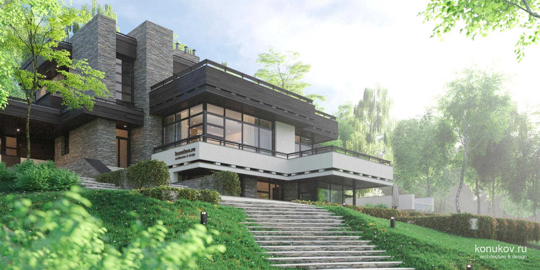 Дом на склоне в Нижнем Новгороде