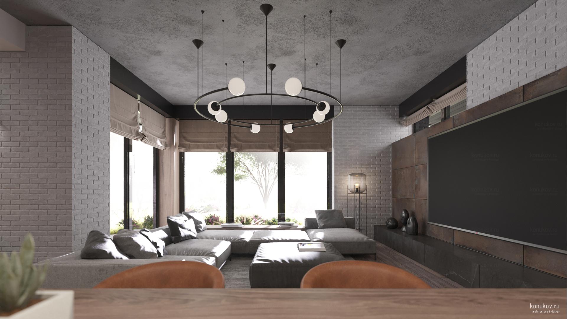 Вид на гостинную