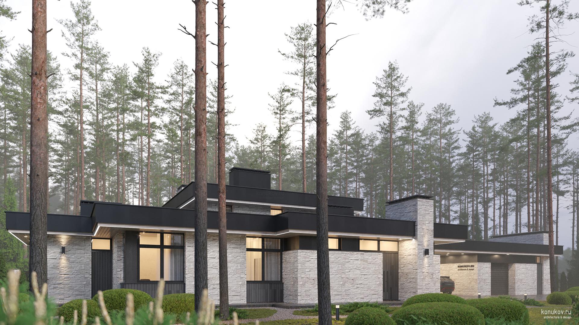 Небольшой дом с сауной и отдельностоящим гаражом