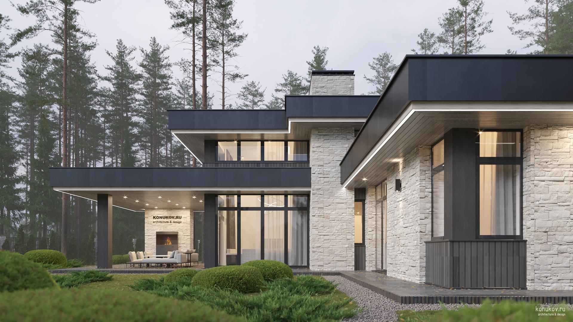 Небольшой дом с сауной и отдельностоящим гаражом