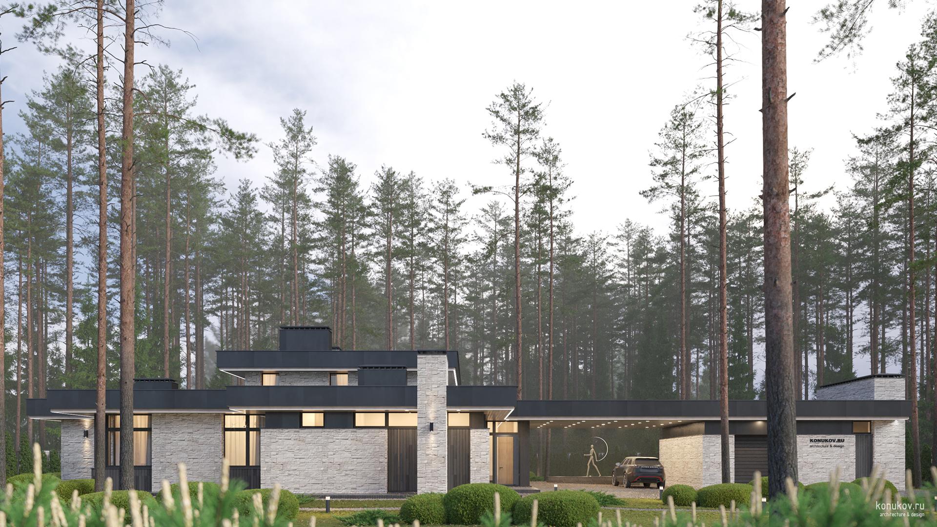 Небольшой дом с сауной и отдельностоящим гаражом