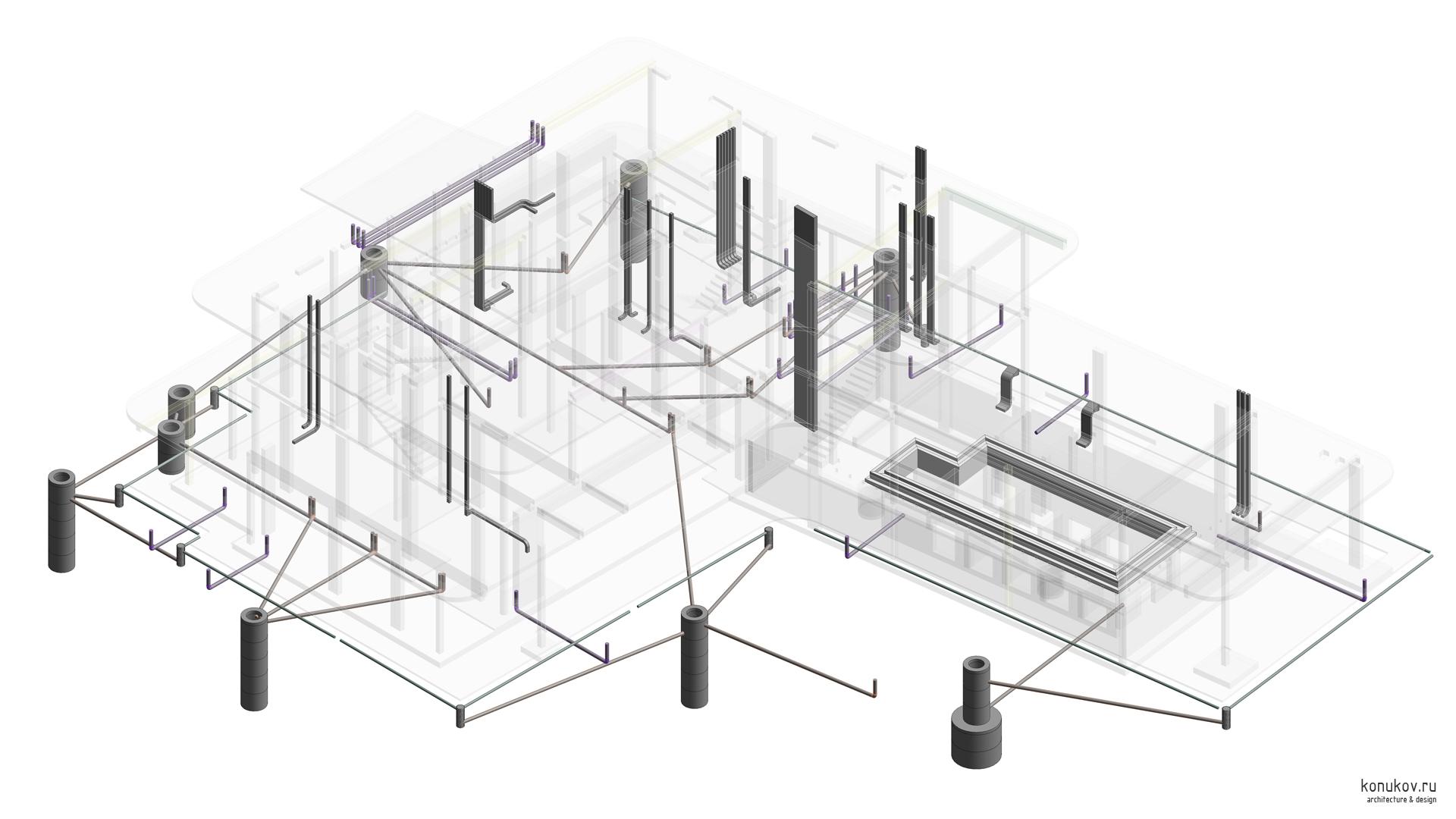 Изометрия Наружные сети. Водоснабжение и канализация.