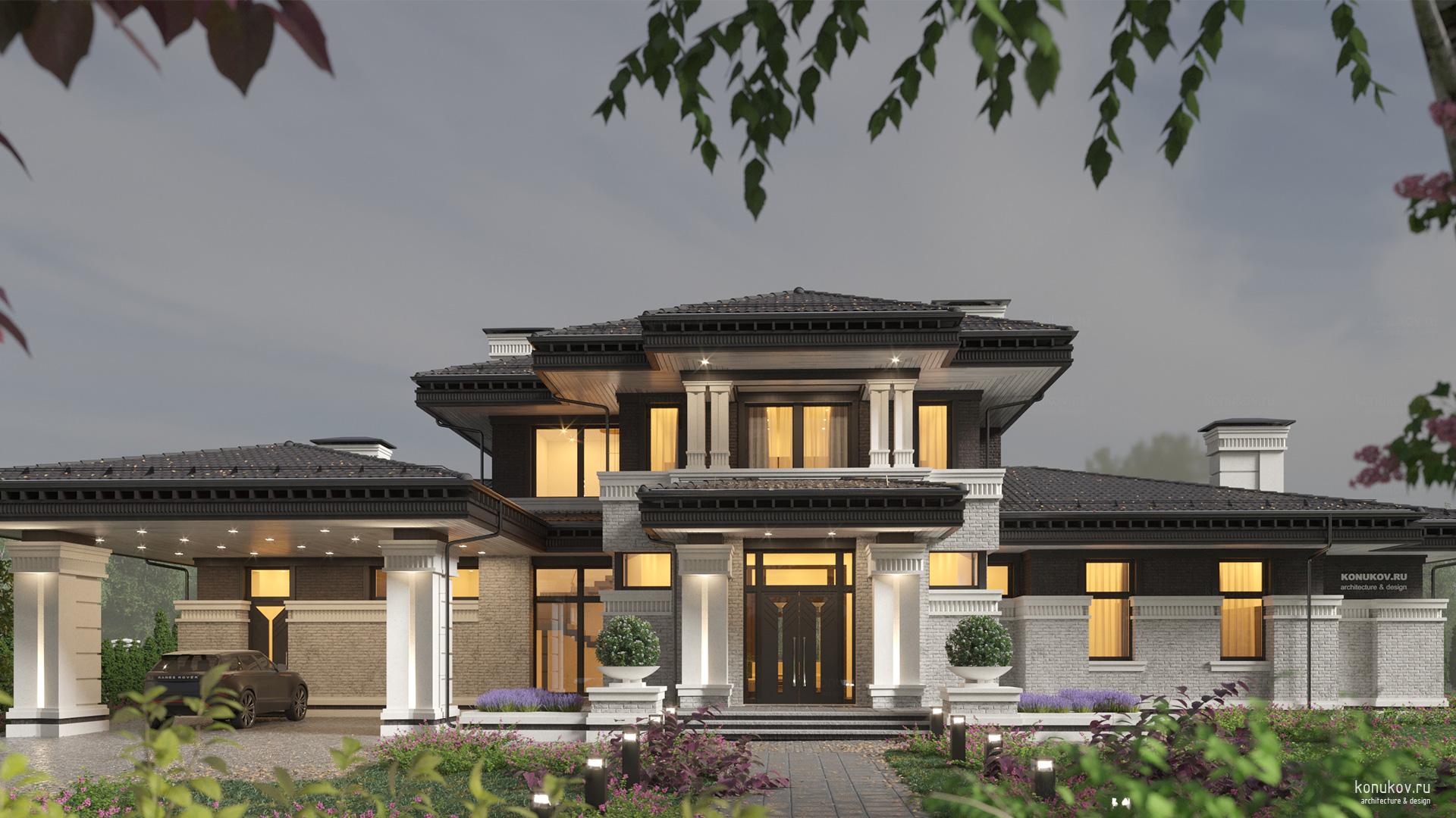 Дом без гаража и с отдельно стоящим СПА