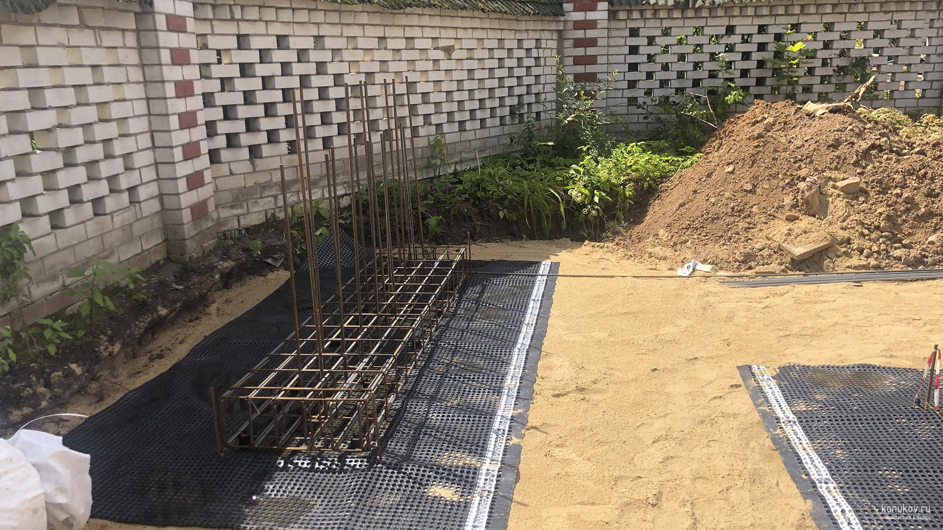 Армирование основания колонн