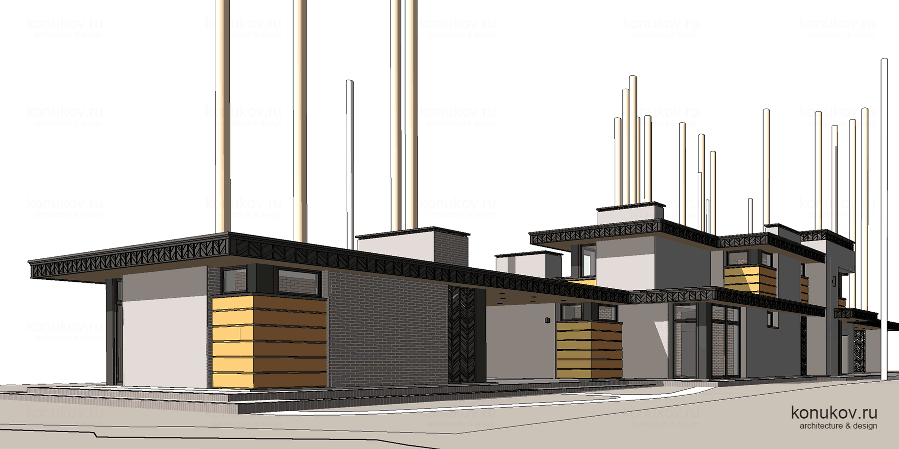 Проект дома с сохранением деревьев