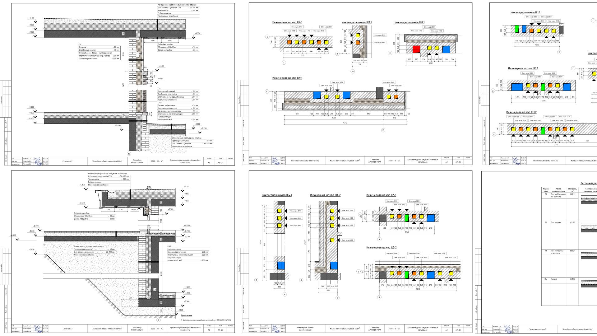 Дом с гаражом и бассейном с плоской кровлей