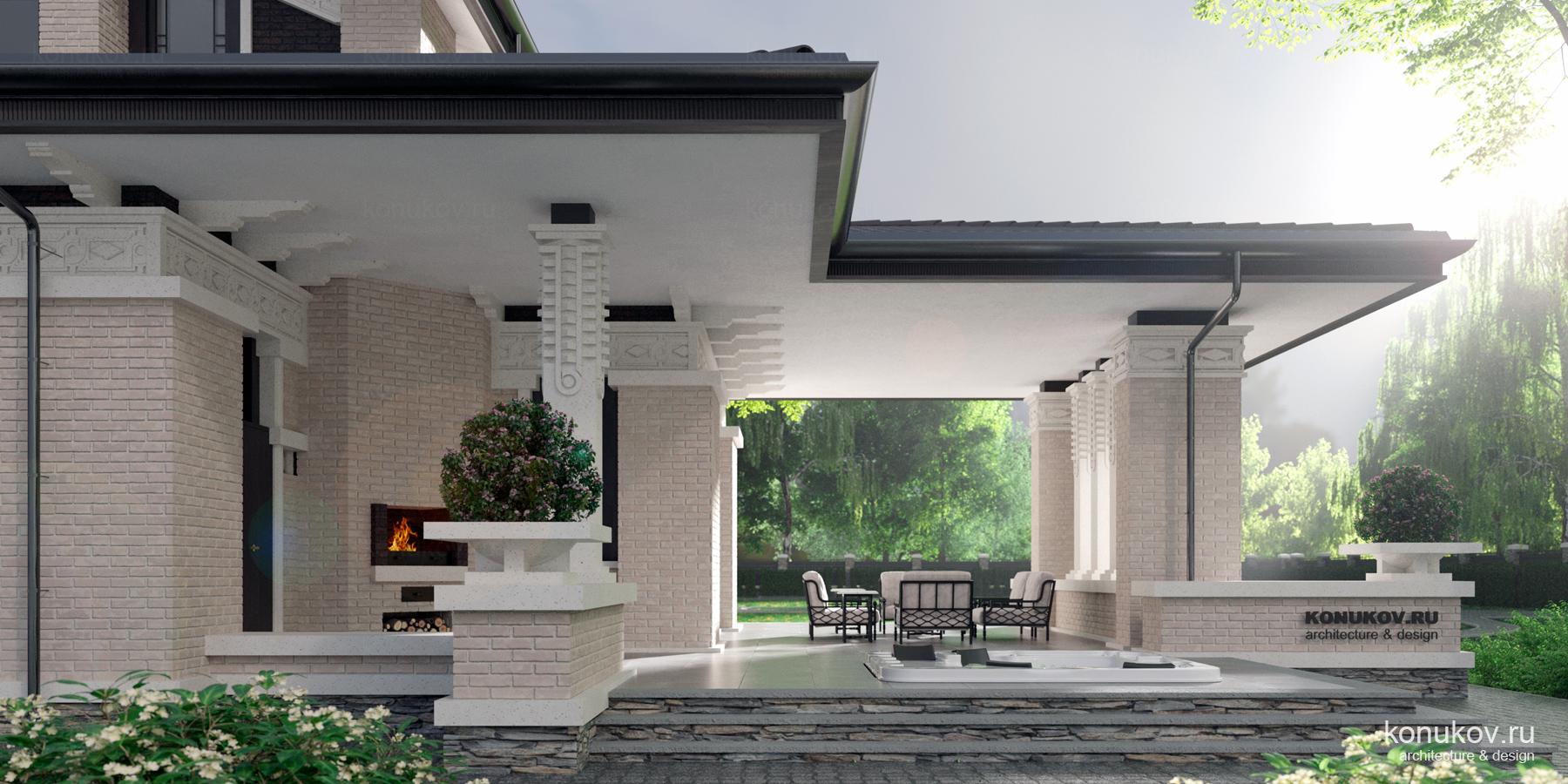 Гостевой дом с бассейном и маленьким спа на террасе