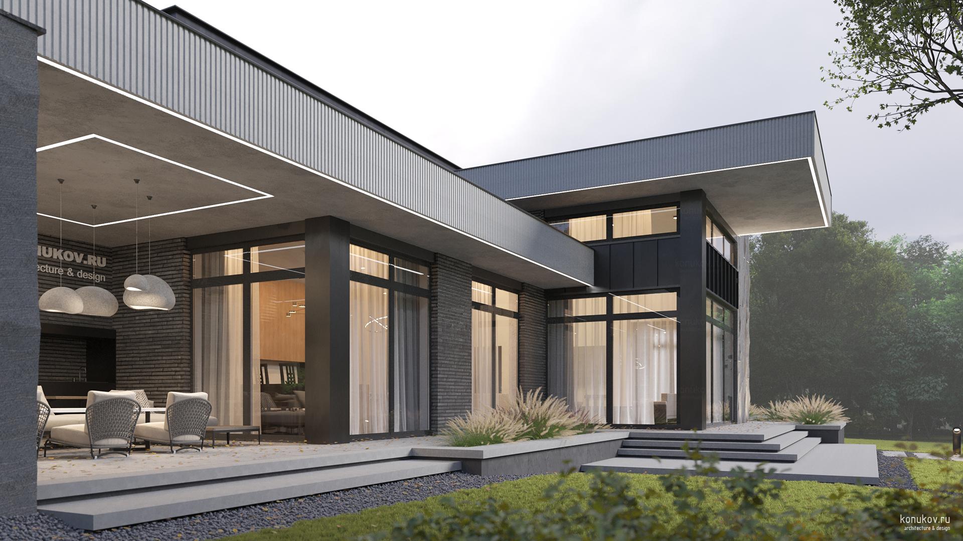 Дом с отдельным гаражом на большом участке