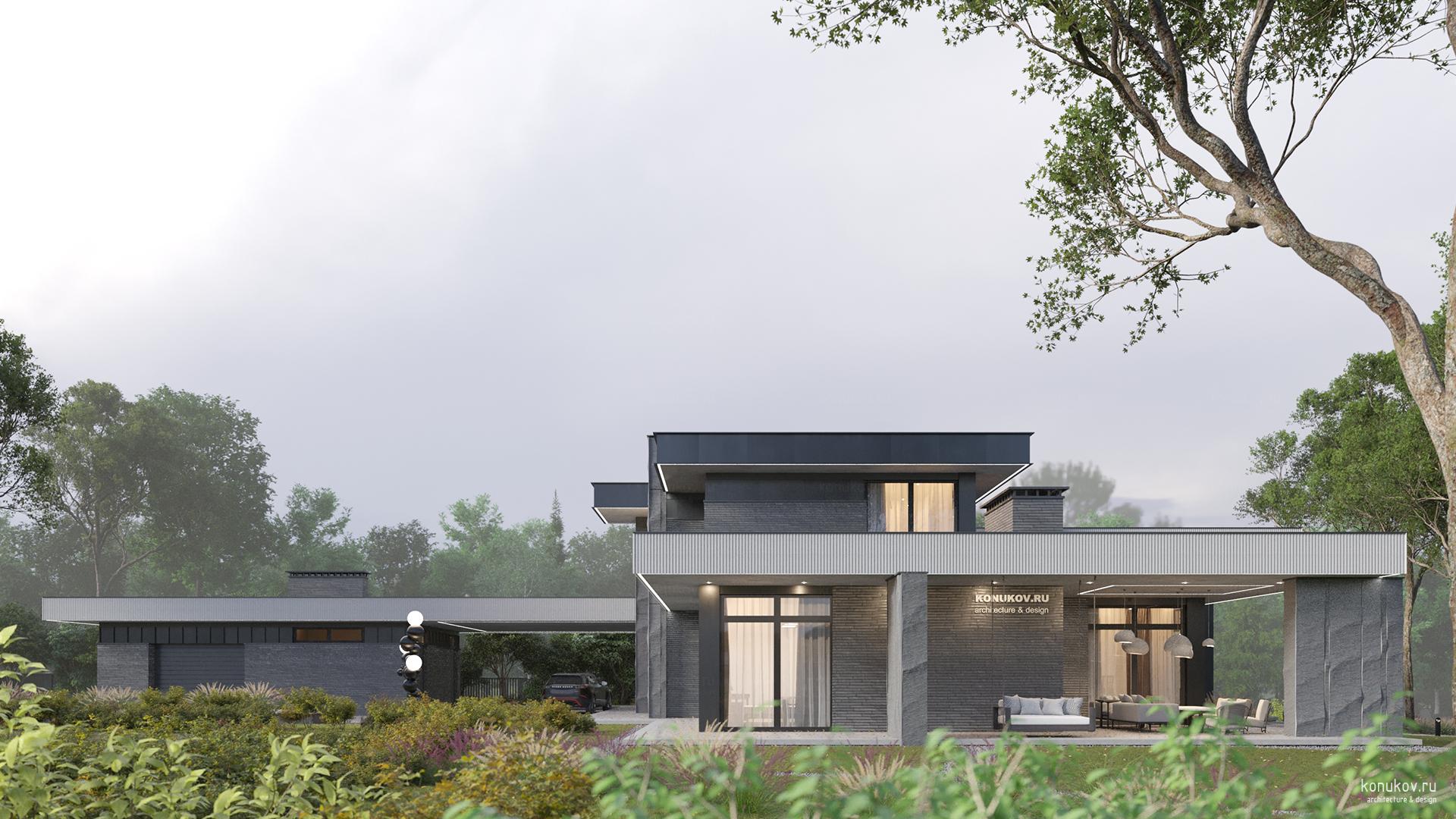 Дом с отдельным гаражом на большом участке