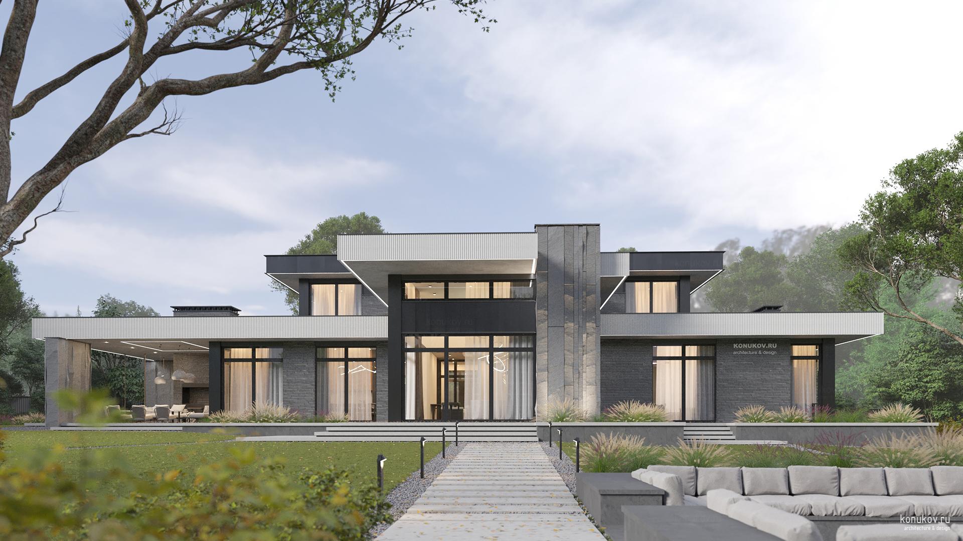 Дом с отдельным гаражом на большом участке