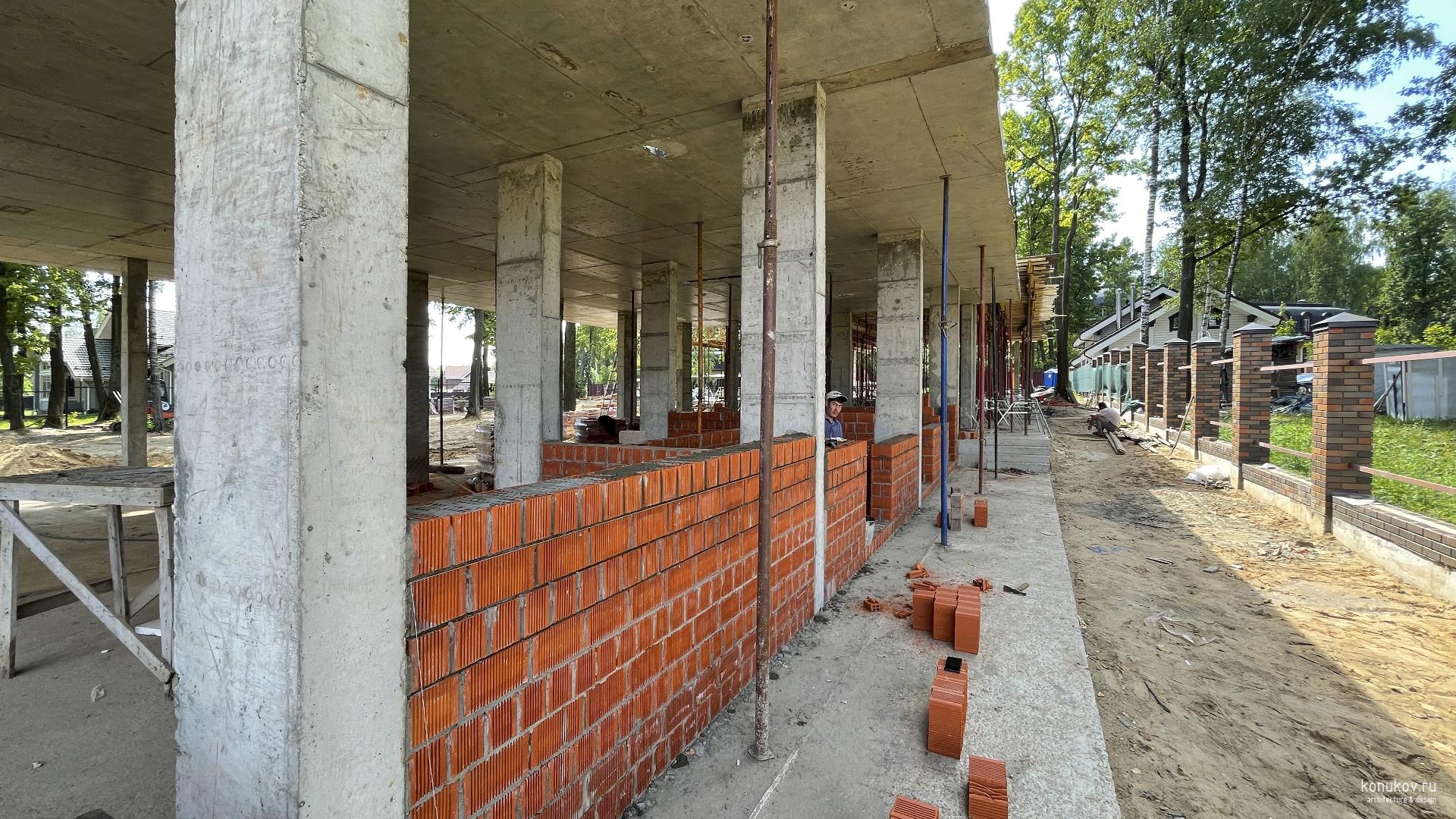 Заполнение проемов двойным щелевым кирпичом