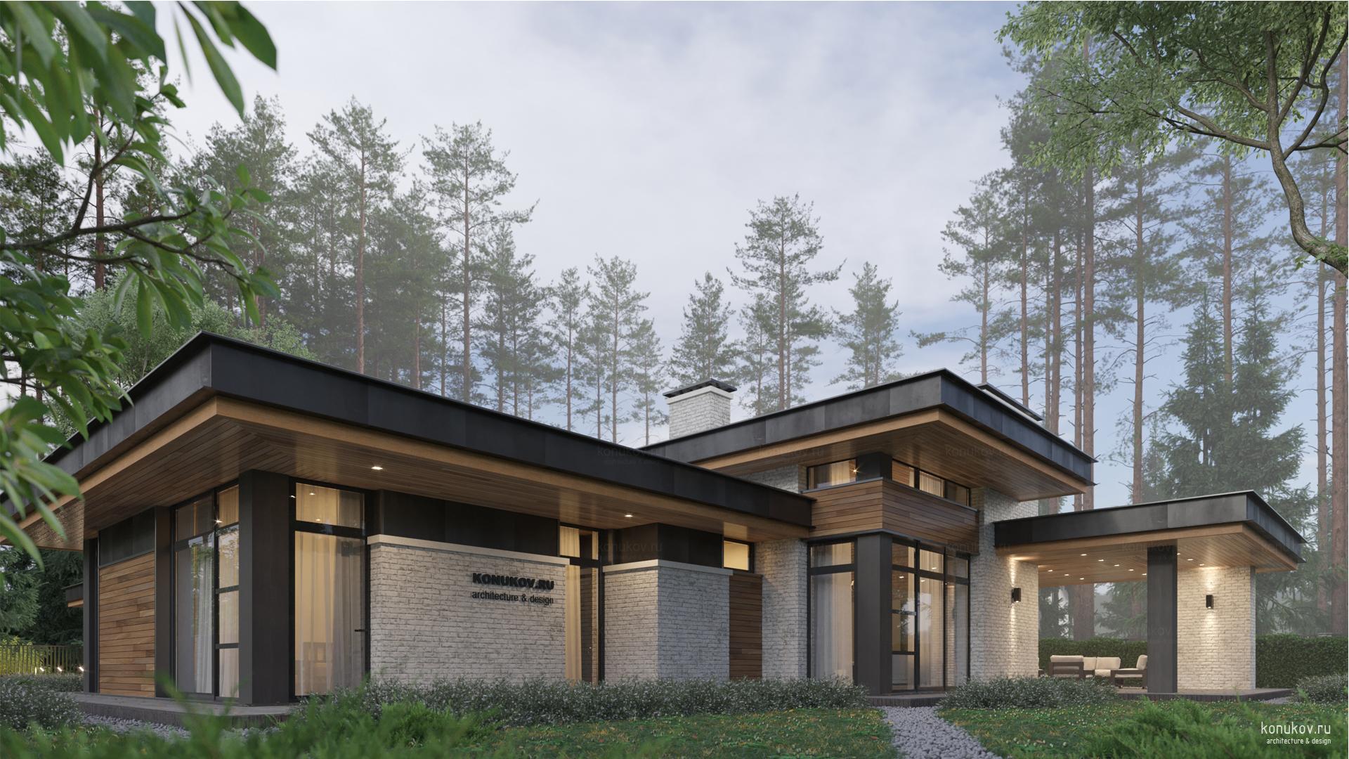 Проект дома со внутренним двориком