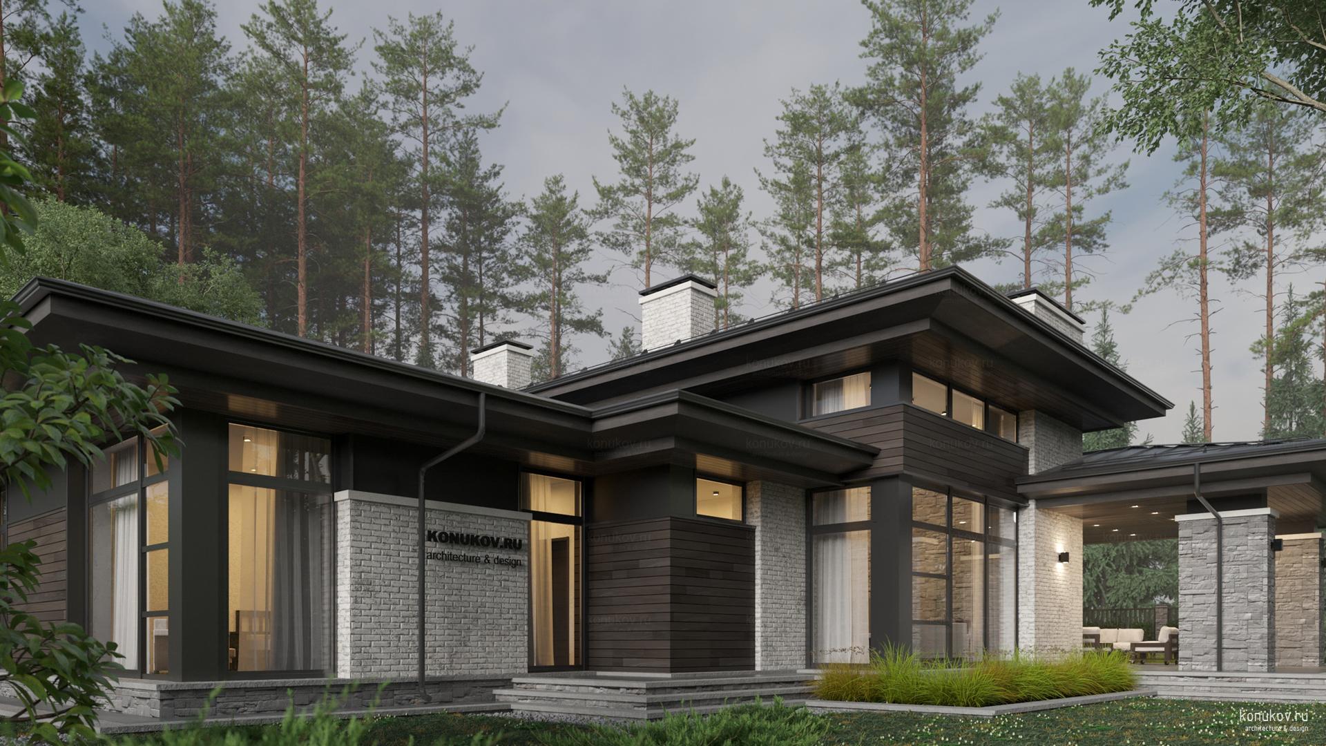 Проект дома со внутренним двориком