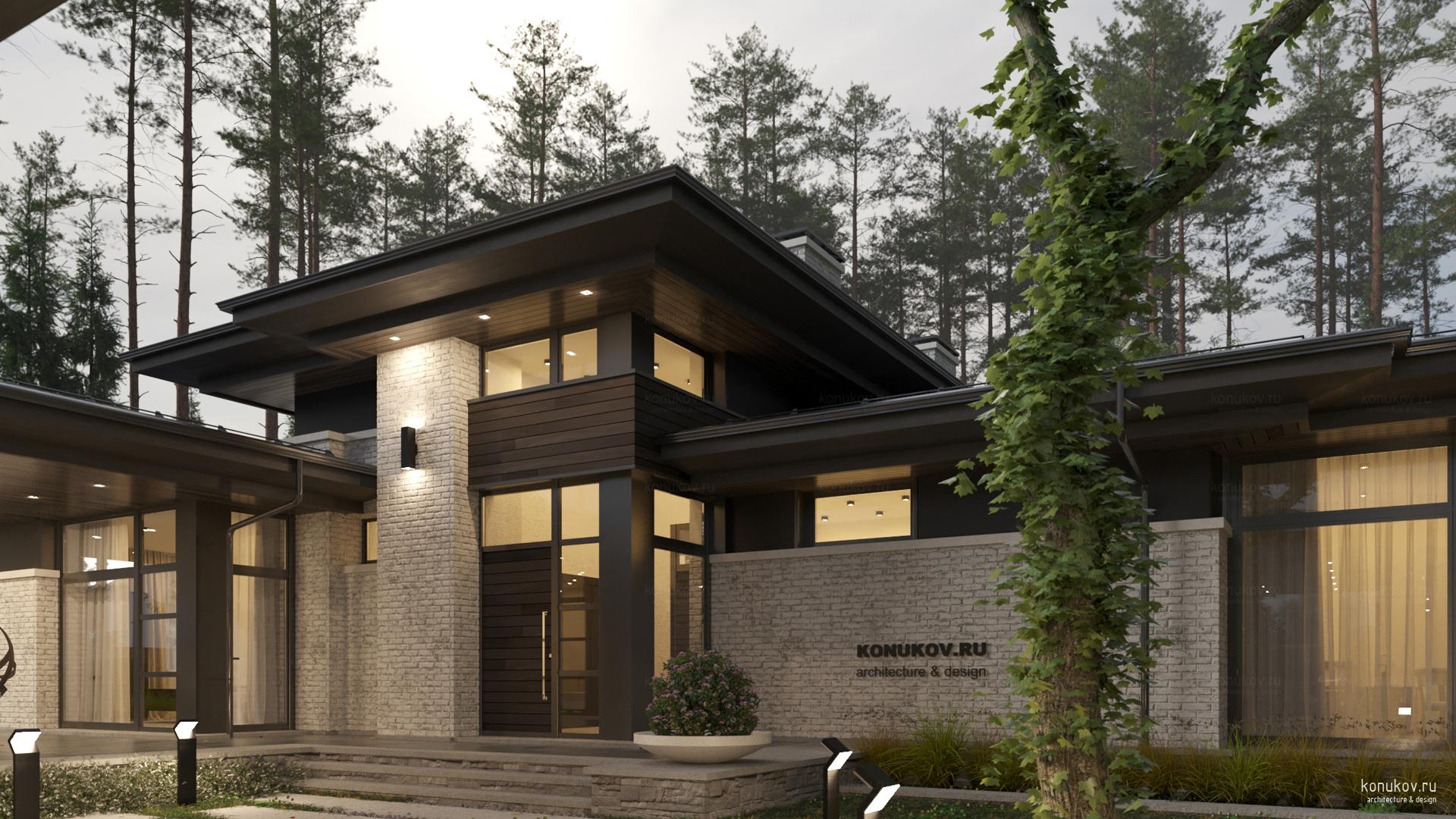 Проект дома со внутренним двориком