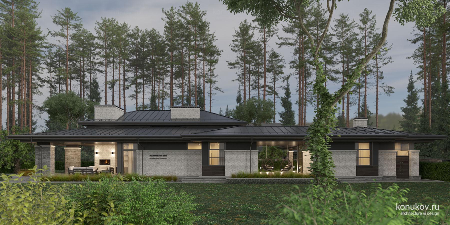 Проект дома со внутренним двориком