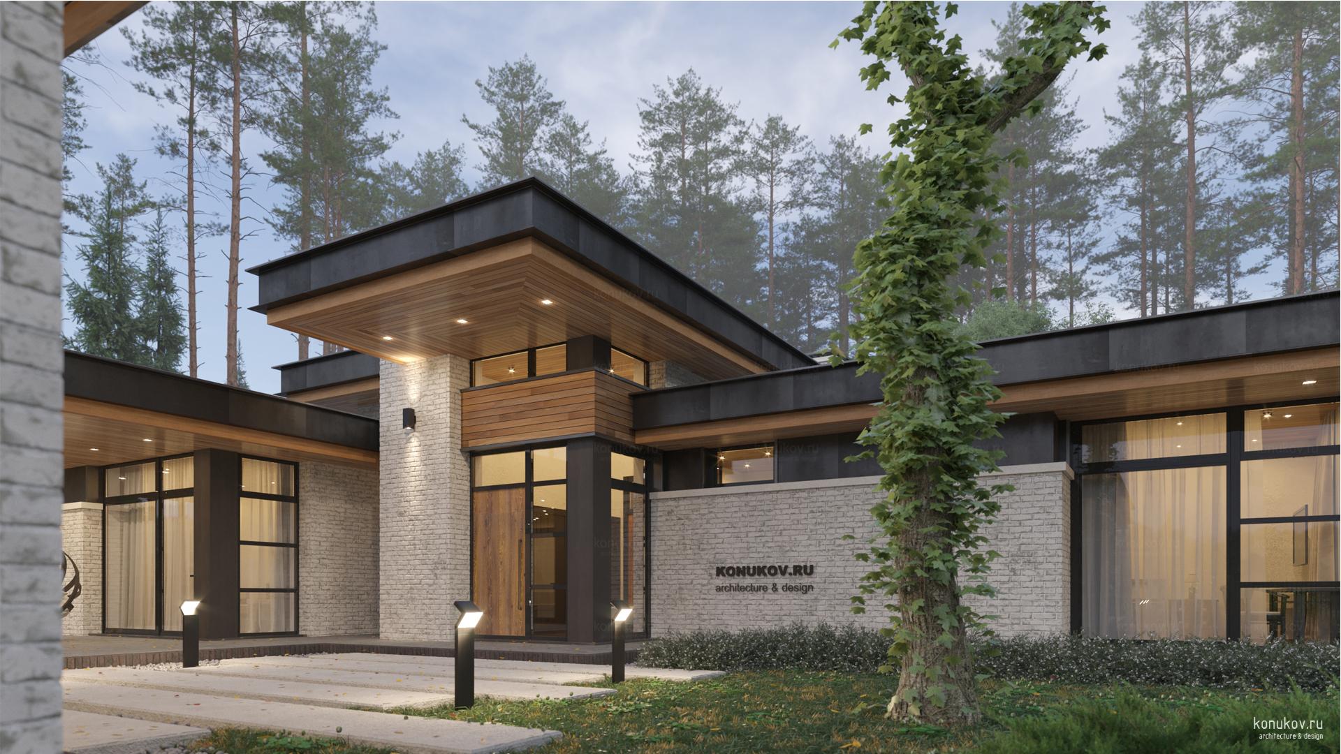 Проект дома со внутренним двориком