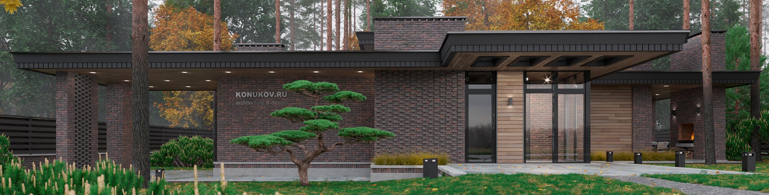 Простой одноэтажный дом без гаража на маленьком участке