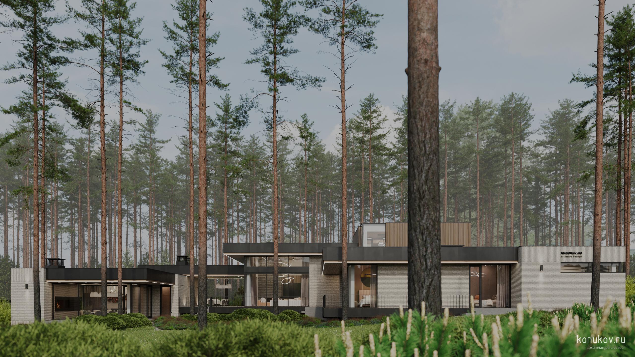 Дом, баня и терраса под одной кровлей. Одним пятном застройки.