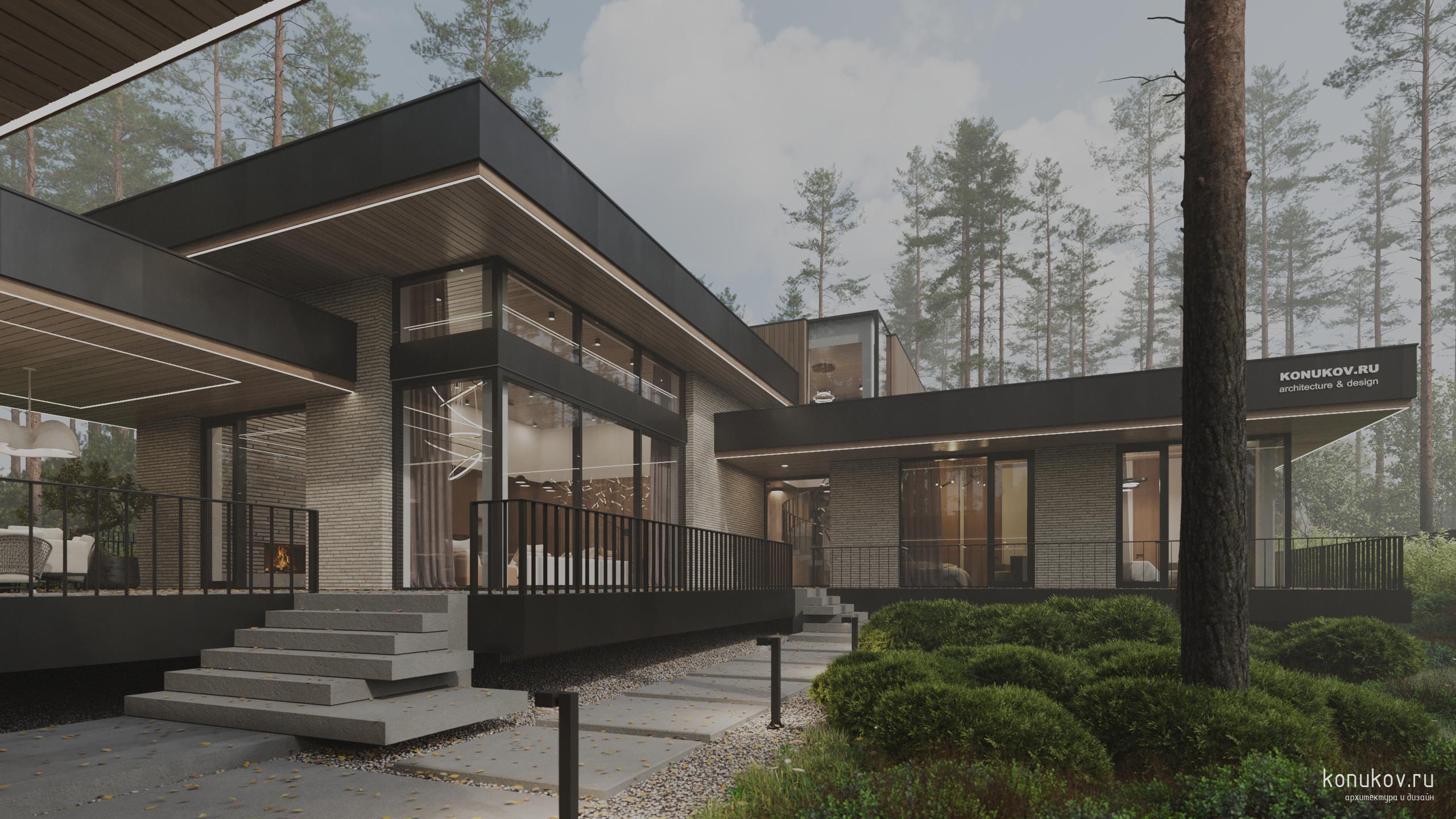 Дом, баня и терраса под одной кровлей. Одним пятном застройки.