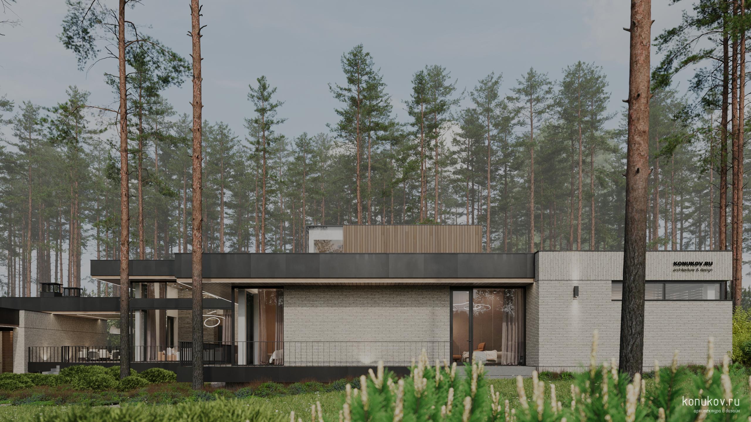 Дом, баня и терраса под одной кровлей. Одним пятном застройки.