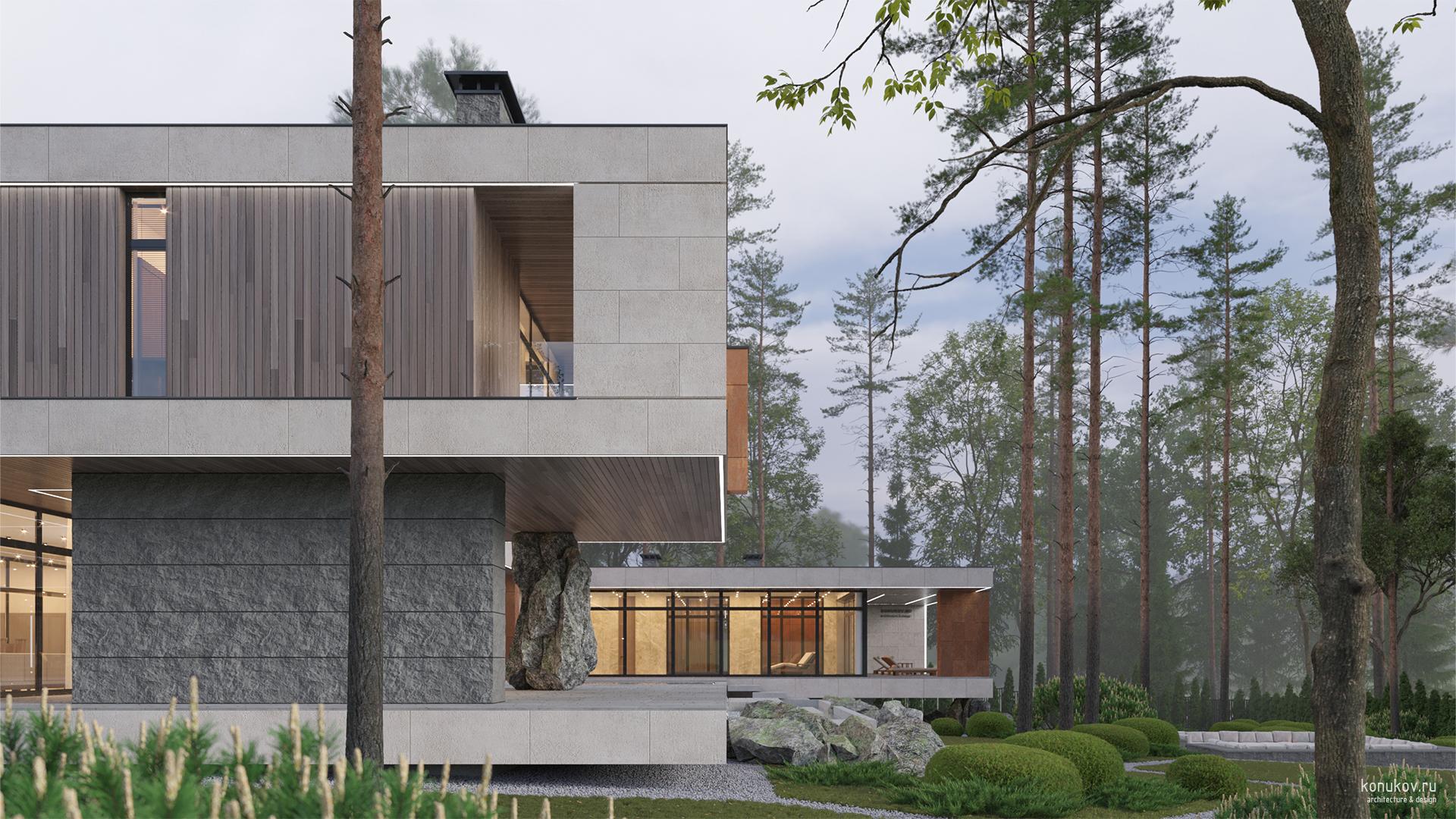 Дом с бассейном и большим общий пространством