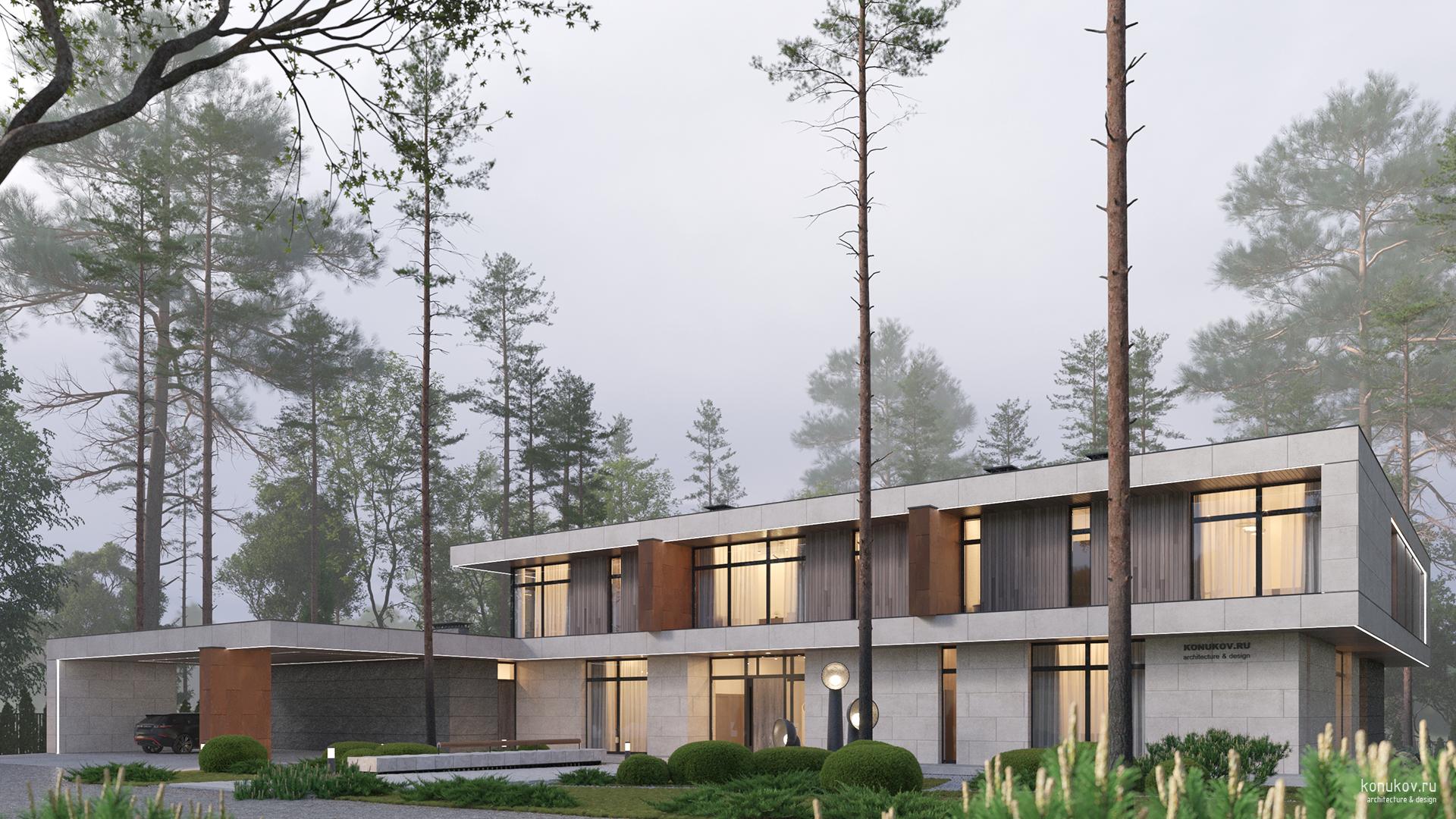 Дом с бассейном и большим общий пространством