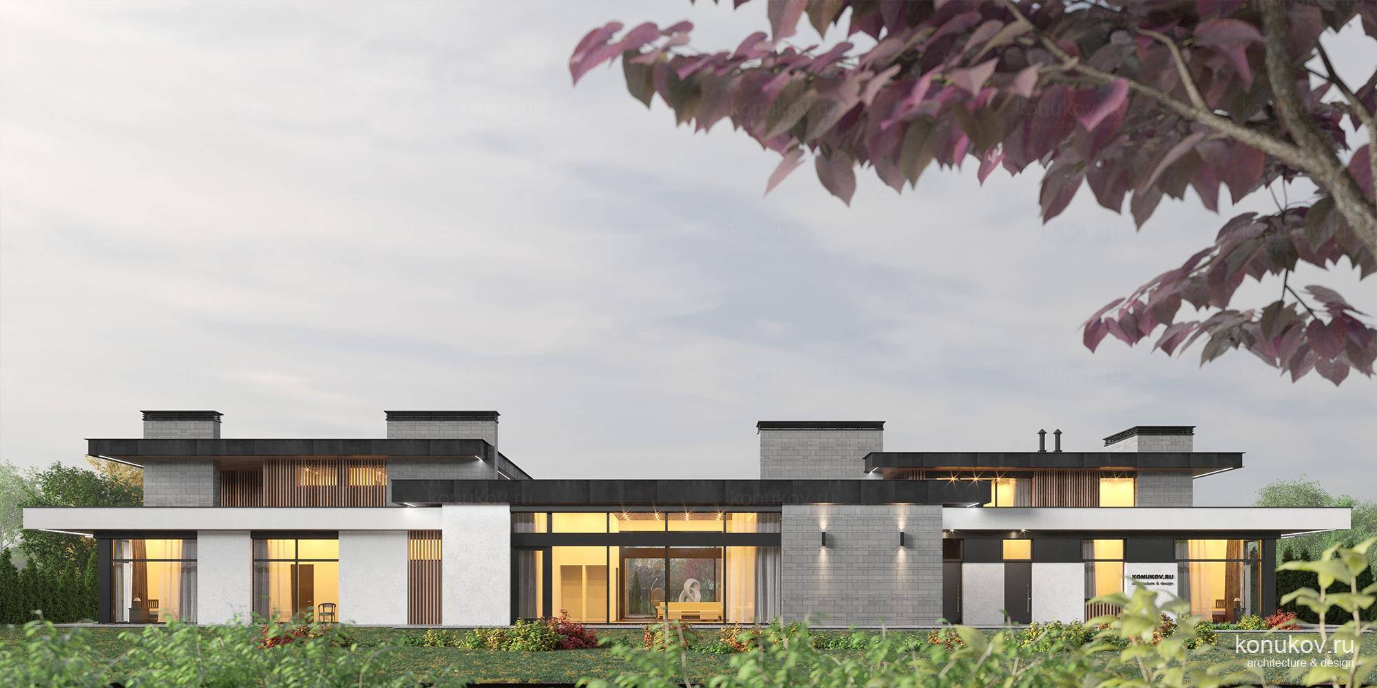 Два дома с бассейном и большим навесом