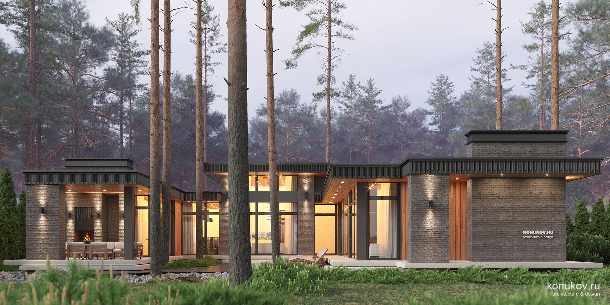 Дом с бассейном во внутреннем дворе