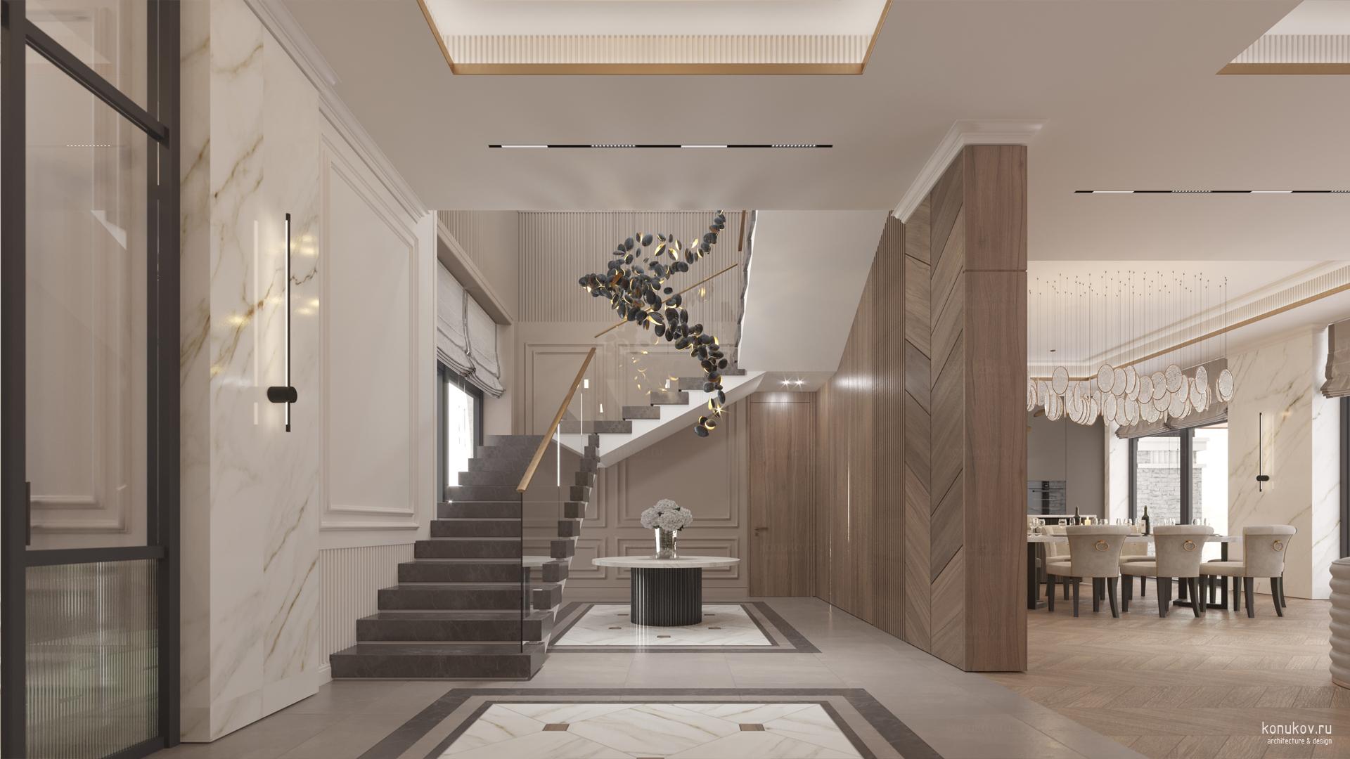 Хол. Вид на лестницу