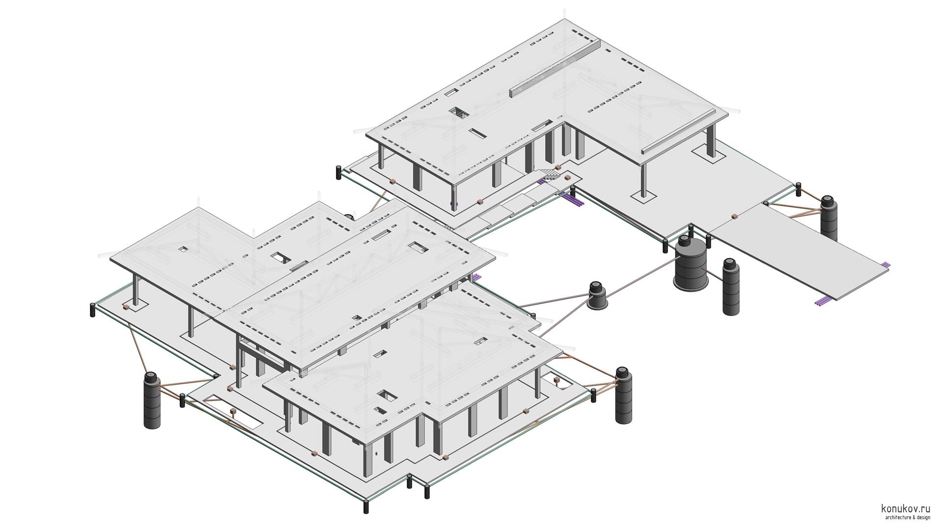 Изометрия Конструкции железобетонные и наружные сети