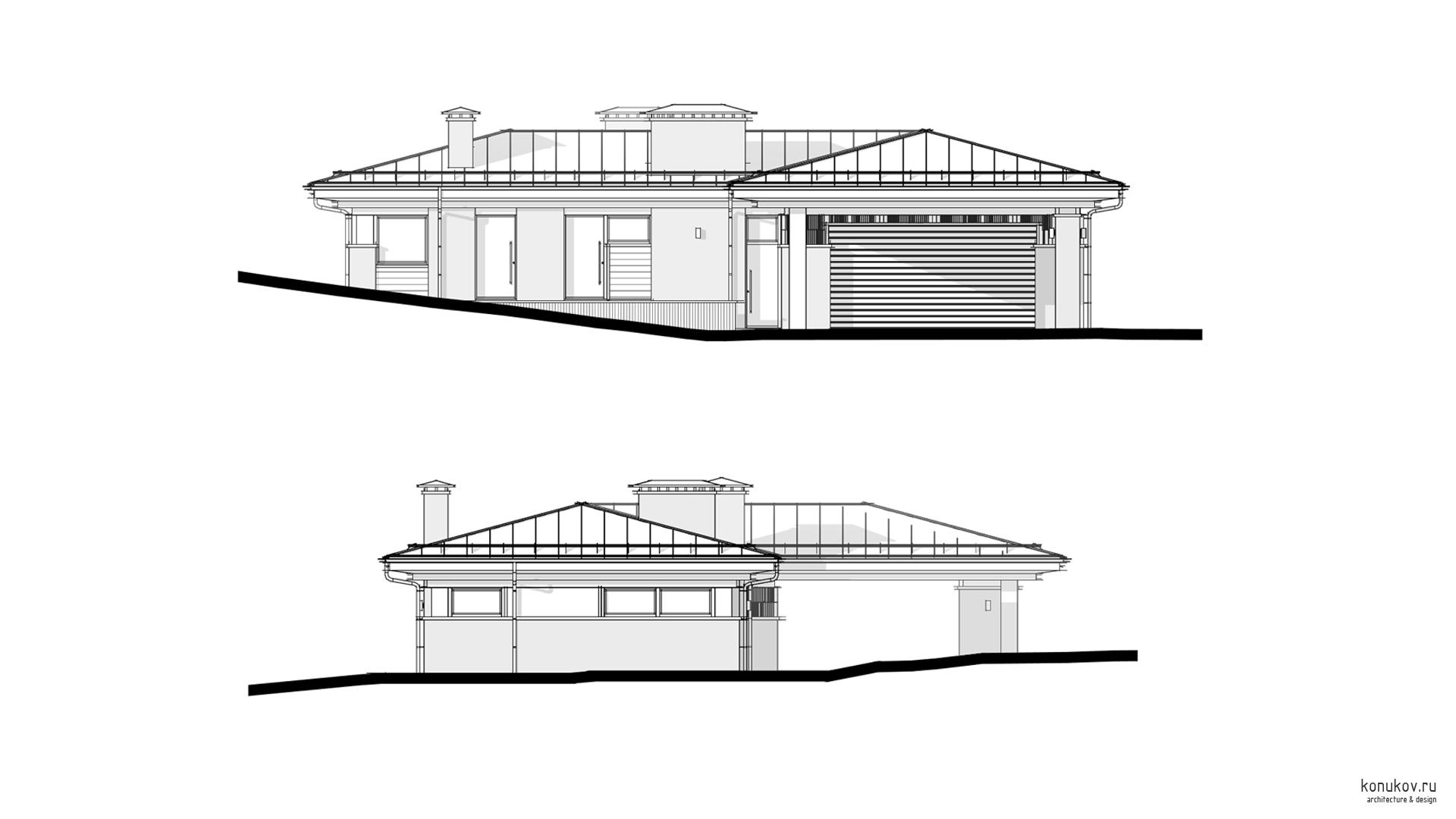 Фасад гаража 1,2