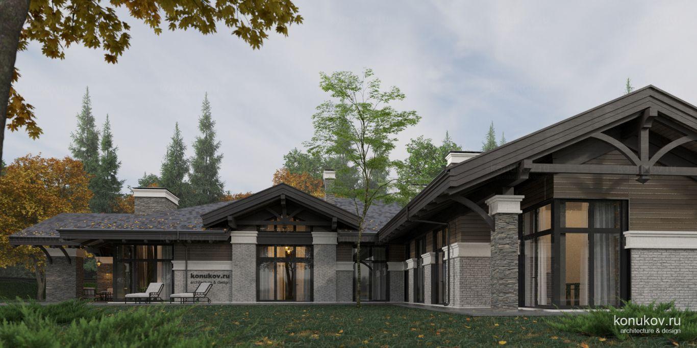 Дом для большой семьи на ровном участке