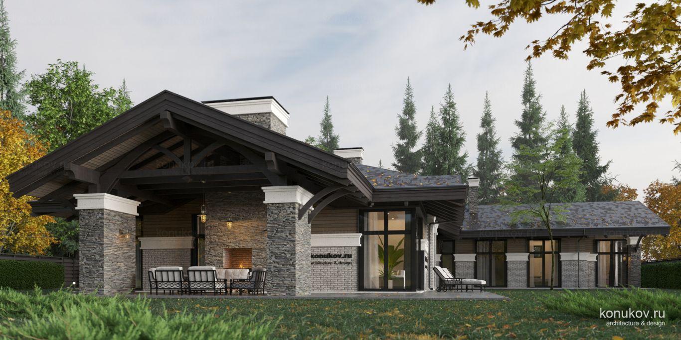 Дом для большой семьи на ровном участке