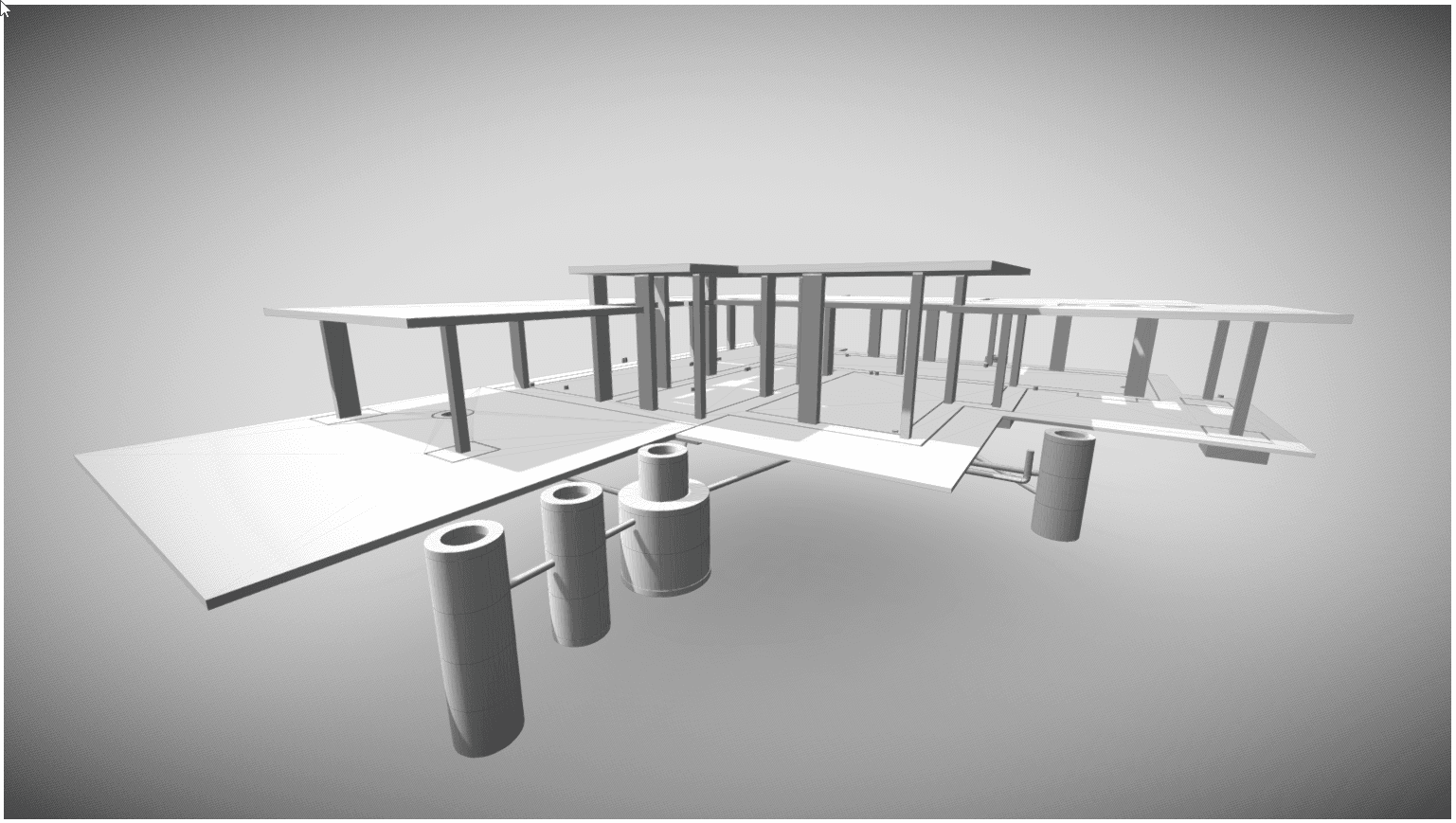 Одноэтажный дом с маленьким гаражом