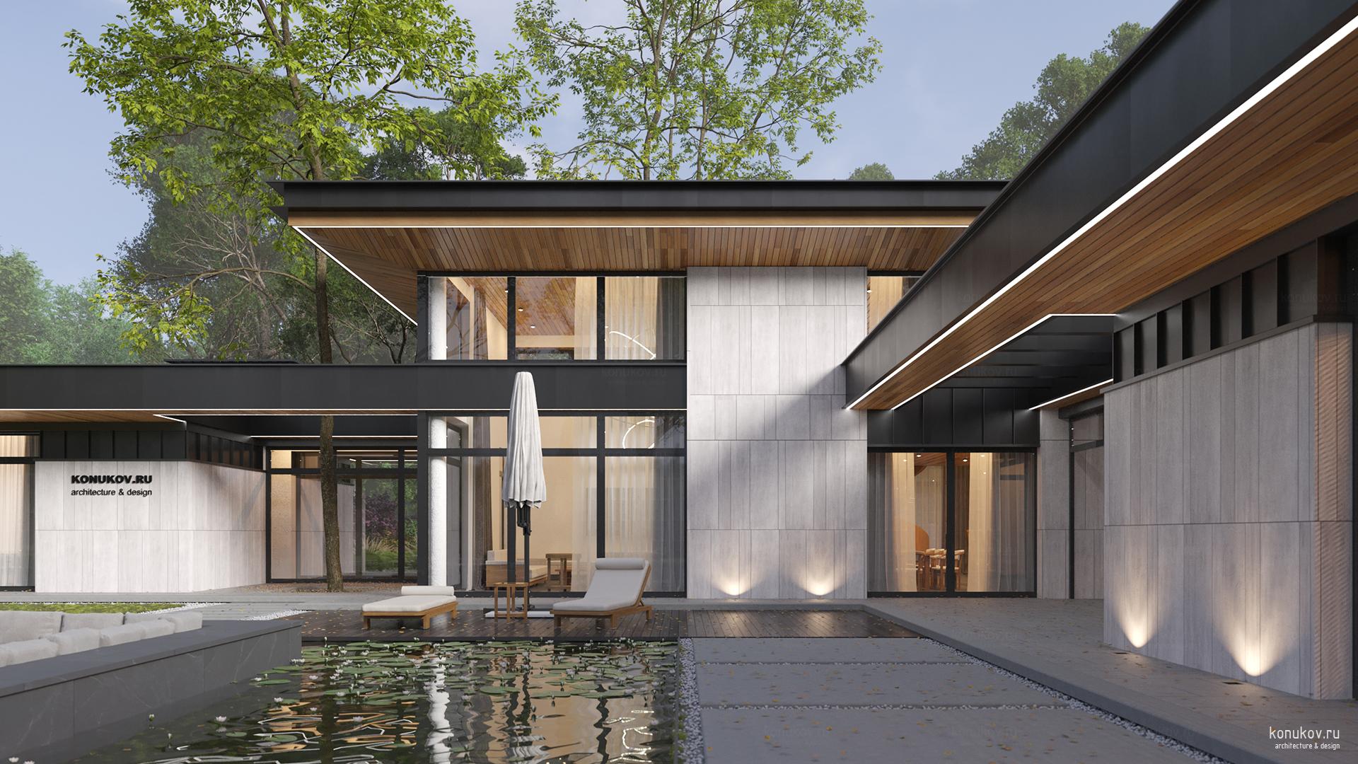 Дом из трех объемов