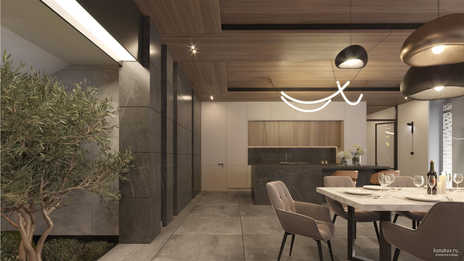 Столовая и немного зеленой зоны