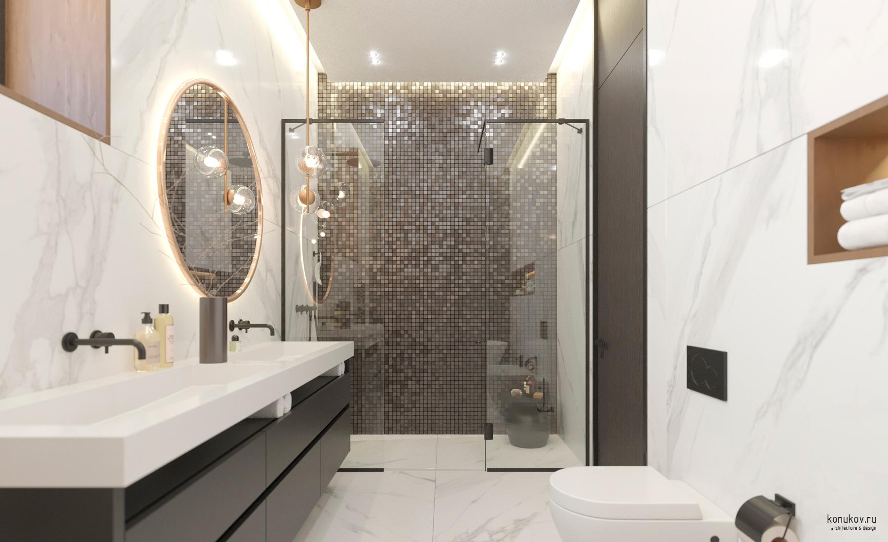 Совмещенный санузел вид 1